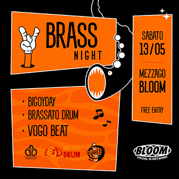locandina Brass Night 2023 Bloom Mezzago